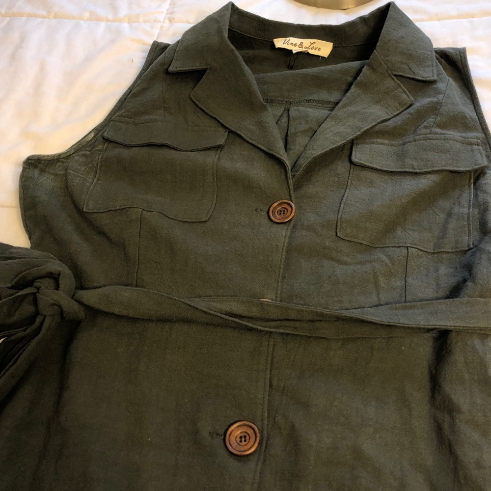 A Hunter Green Safari Dress!